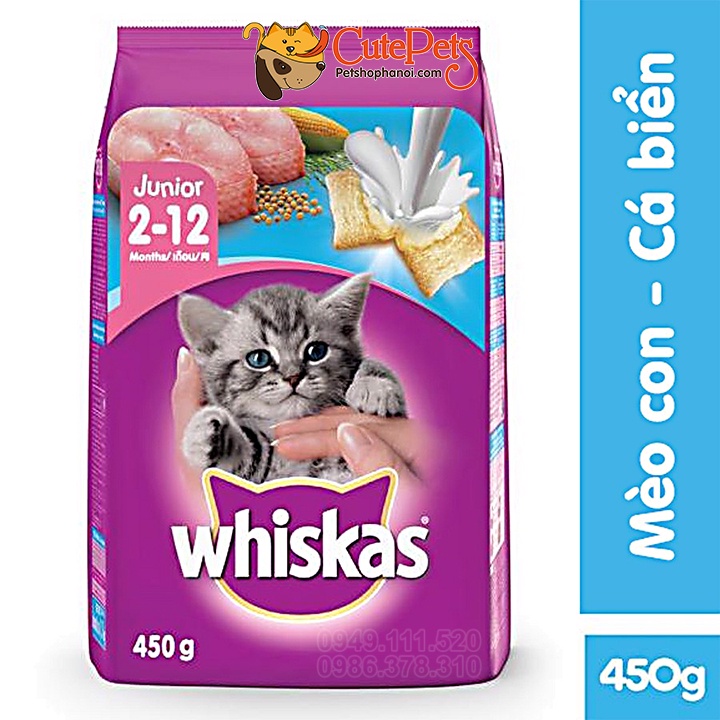 Thức ăn cho mèo con Whiskas 450g - Phụ kiện thú cưng Hà Nội