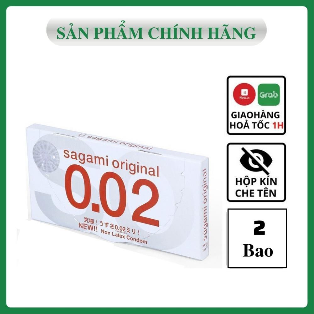 Bao Cao Su SAGAMI ORIGINAL 0.02 Cao Cấp SIÊU MỎNG ( Hộp 2 Chiếc )
