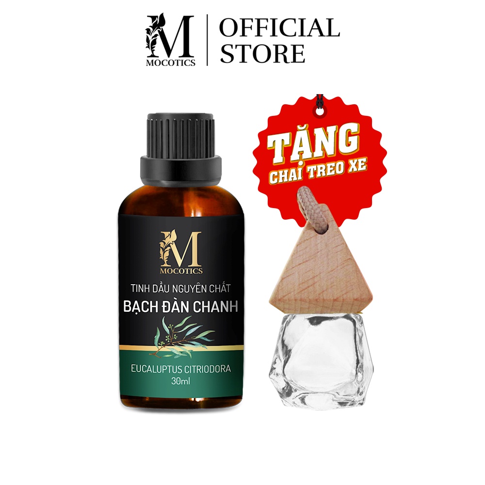 Tinh Dầu Bạch Đàn Chanh Mocotics 30ML | 100% Thiên Nhiên Nguyên Chất | Xông Thơm Phòng | Tặng lọ treo tinh dầu treo xe