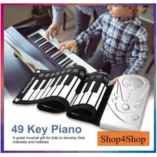 Đàn Piano điện tử cuộn dẻo 49 phím dễ dàng mang theo - phân phối bởi Shop4shop
