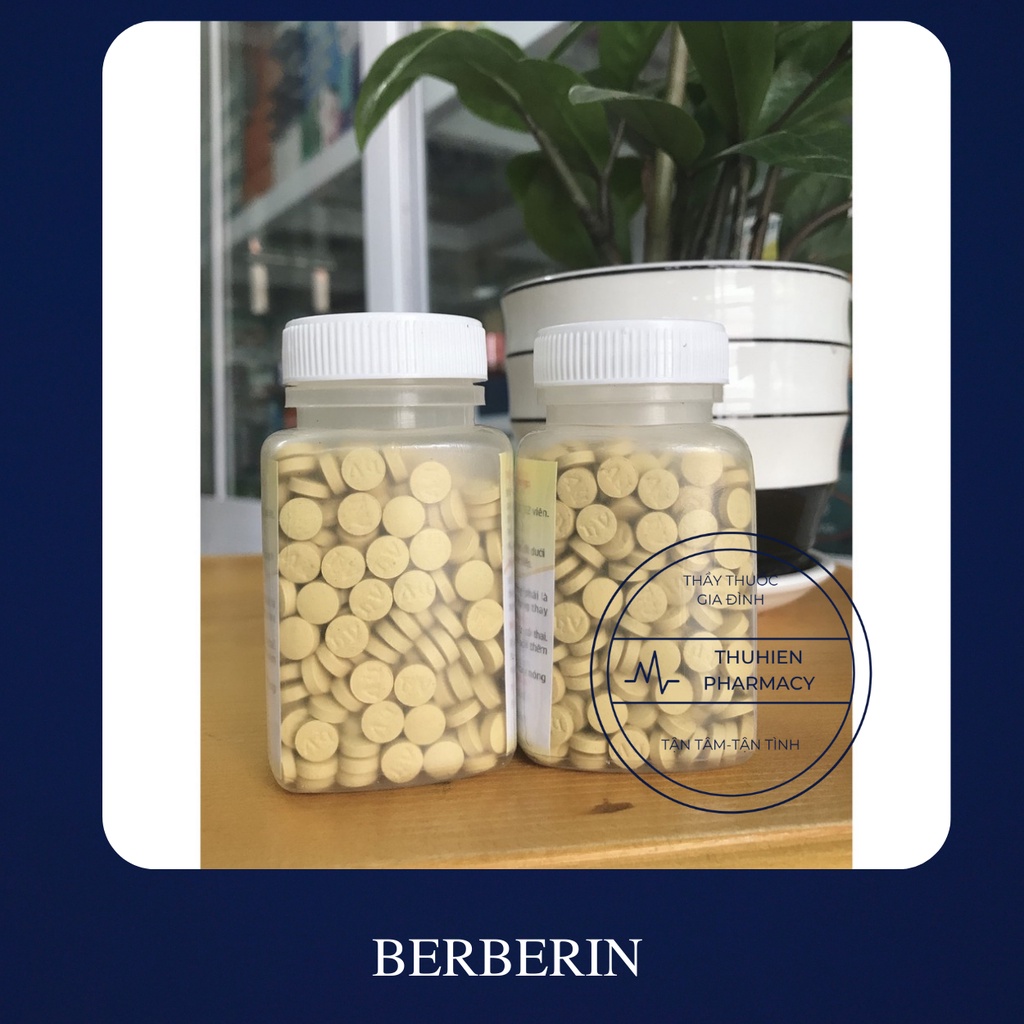 Berberin viên nén-Lọ 500 viên, 80 viên