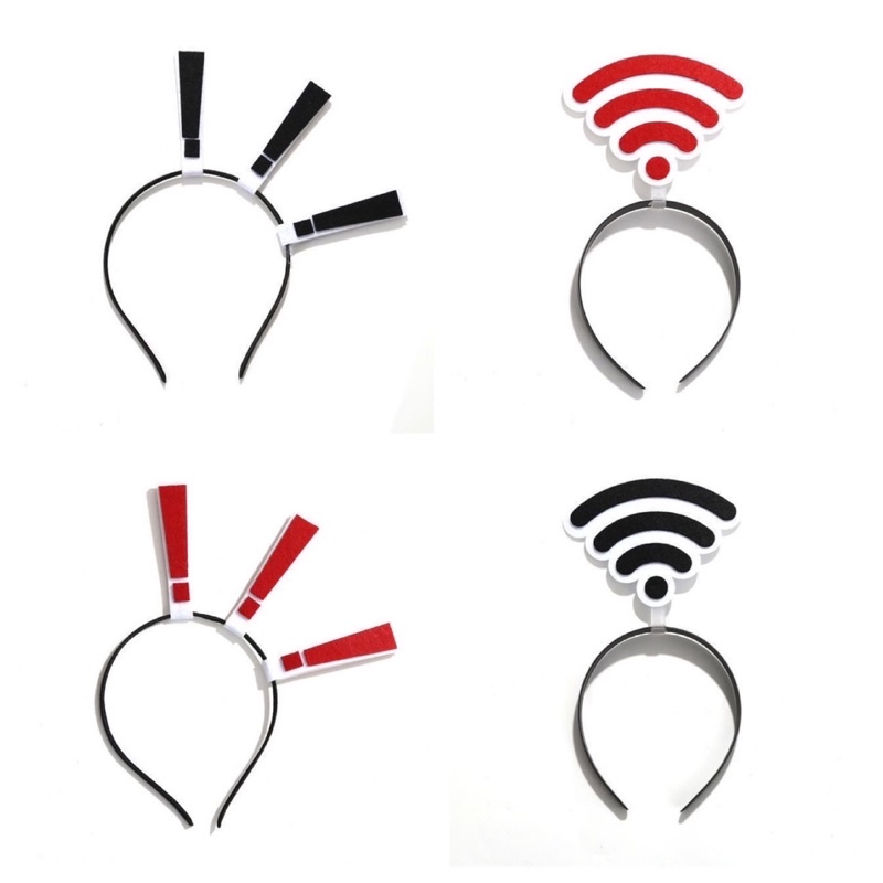 Băng đô, bờm hình dấu chấm hỏi, chấm than, wifi