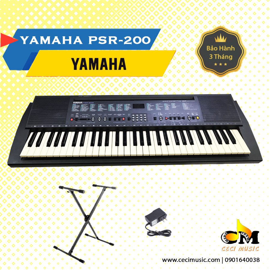 Đàn Organ Yamah PSR200 Like new 90%, 61 phím, có ghi âm và phát lại, kết nối tai nghe và loa, phù hợp cho luyện ngón