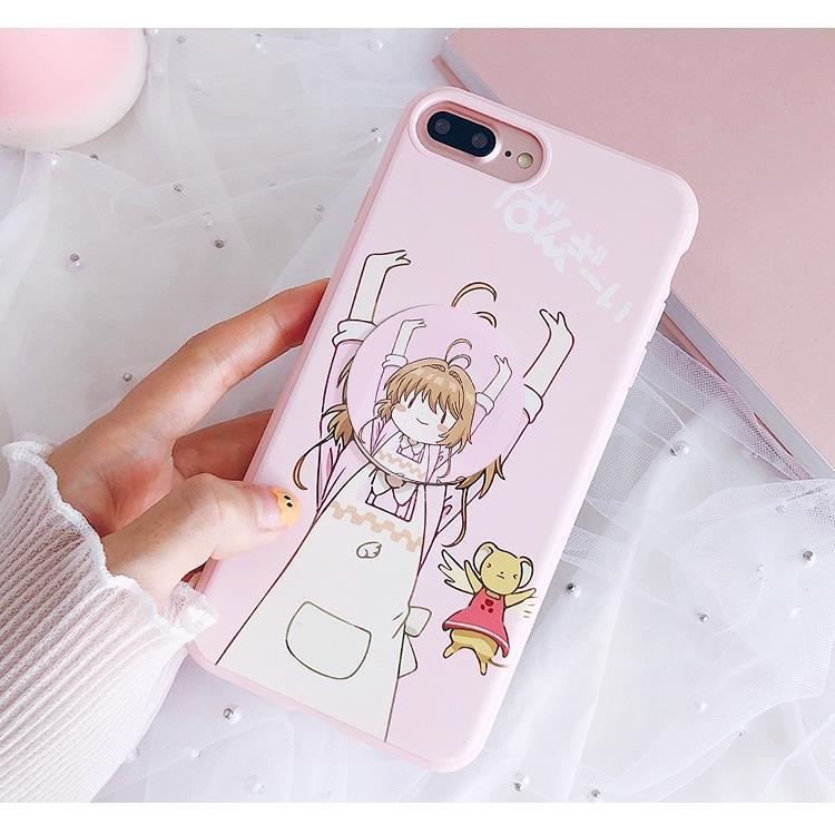 Ốp Điện Thoại Họa Tiết Hoạt Hình Thủ Lĩnh Thẻ Bài Sakura Dễ Thương Cho Iphone 6s 7plus 8 5s