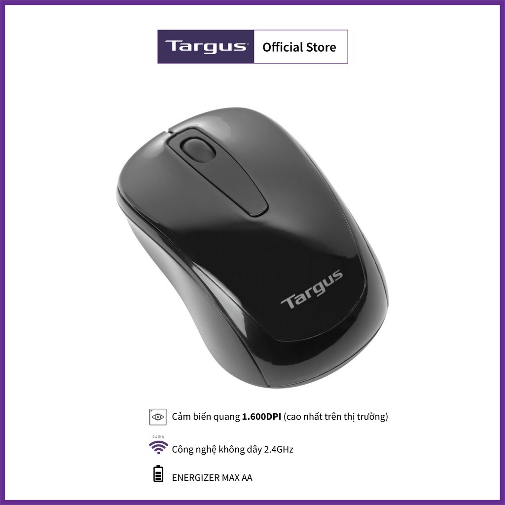 Chuột Không Dây Wireless TARGUS AMW600 Wireless Optical Mouse 1600DPI - Hàng Chính Hãng