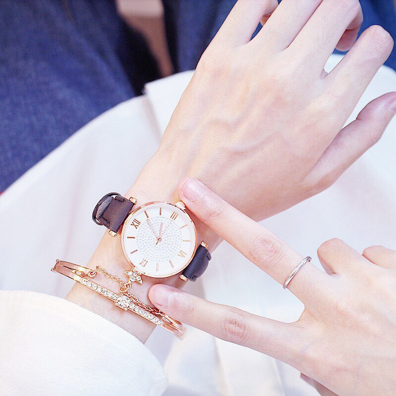 ĐỒNG HỒ NỮ MISTIAN DÂY DA MẶT ĐÍNH HẠT SIÊU ĐẸP - HOT TREND 2019 | BigBuy360 - bigbuy360.vn