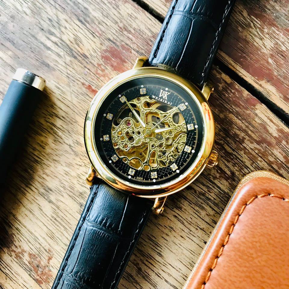 Đồng Hồ Nam Cơ Nam Lộ Máy Automatic Chính Hãng WEISIKAI Dây Da Cao Đẹp Sang Trọng Giá Rẻ Tặng Kèm Vòng Tỳ Hưu | BigBuy360 - bigbuy360.vn