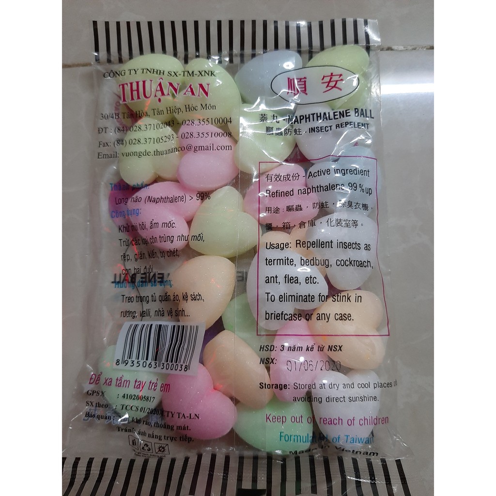 Long não thuận an trái tim đủ màu bịch 200gr