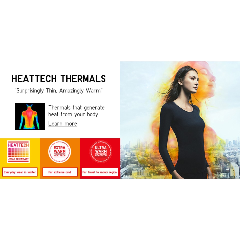 (UNIQLO Nhật chính hãng) Áo giữ nhiệt nữ cổ rộng dài tay - HEATTECH BALLET NECK