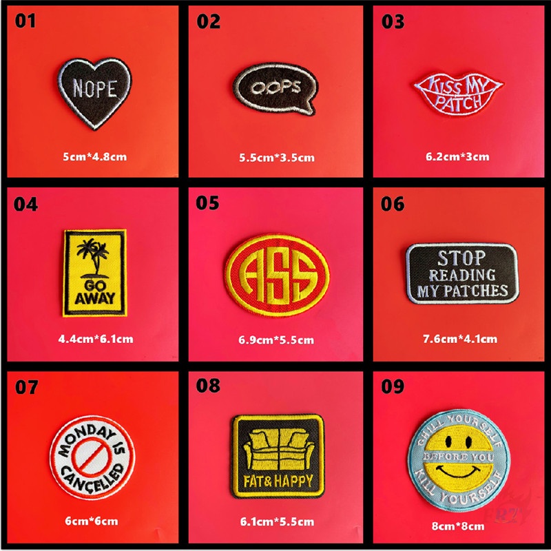 ☸ Sticker Ủi Thêu Chữ Chill Yourself Before You Kill Yourself ☸ 1 Sticker Ủi Thêu Hình Huy Hiệu