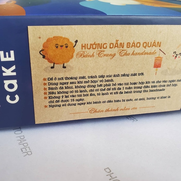 Decal Bảo Quản/Hướng dẫn sử dụng Bánh Trung Thu