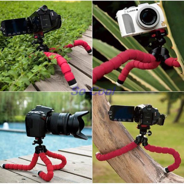 Tripod Kẹp 3 Chân Bạch Tuộc Đệm Cao Su Giữ Điện Thoại Chụp Hình, Quay Phim, Livetream - Dễ Dàng Uốn Dẻo Bám Địa Hình