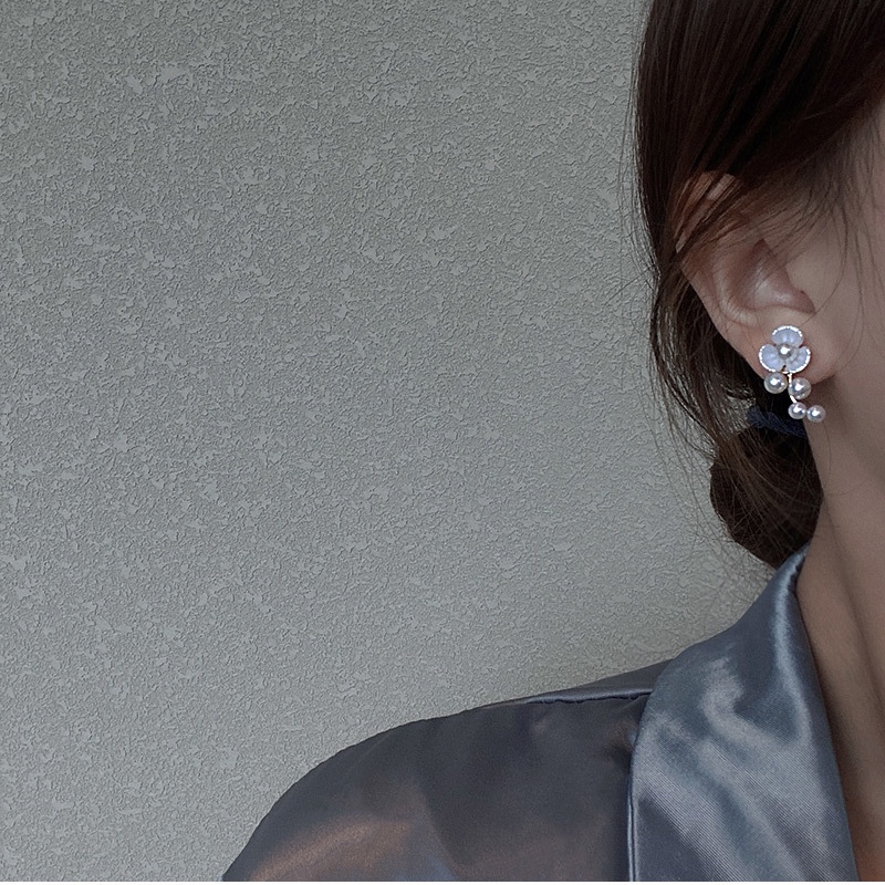 Bông tai nữ hoa ngọc trai thời trang hàn quốc