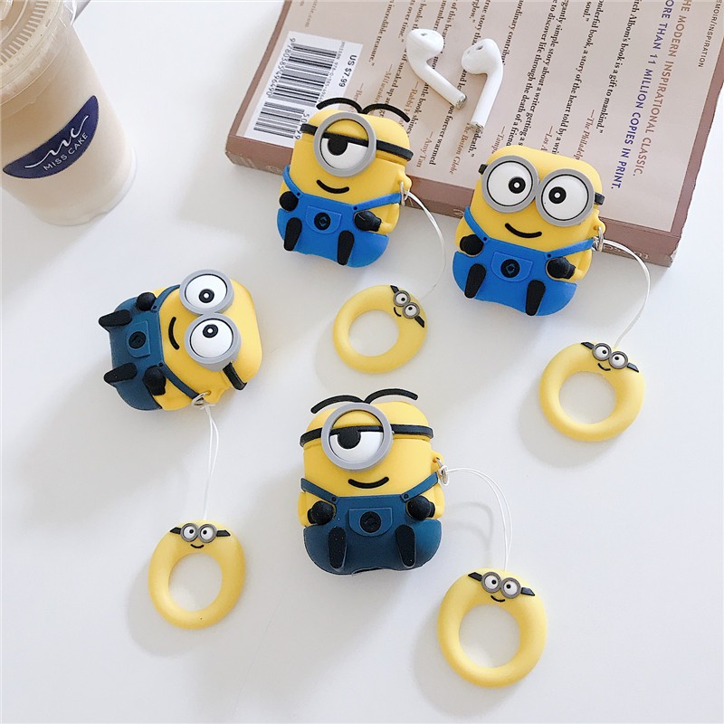 Vỏ Bảo Vệ Hộp Sạc Tai Nghe Bluetooth AirPods Pro / Pro2 AirPods 1 / 2 Bằng Silicon Mềm Chống Rơi Hình Mắt To Màu Vàng Lilyrose Store / AirPods 3