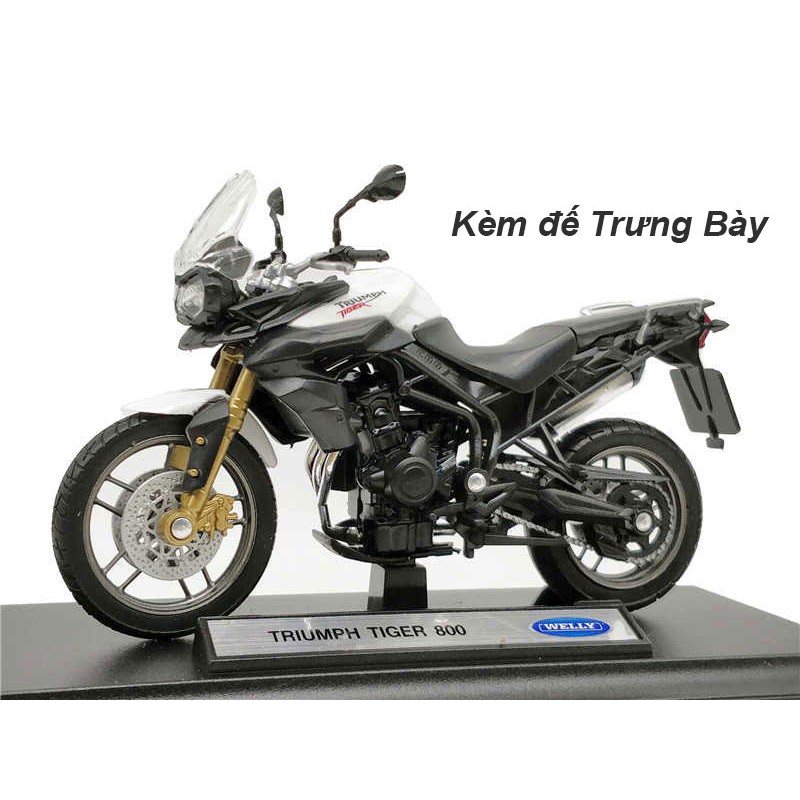 MÔ HÌNH XE MOTO Siêu xe TRIUM TIGER 800 - WELLY tỷ lệ 1:18