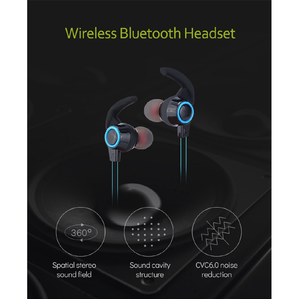 Tai nghe nhét tai Bluetooth 4.1 có micro chống nước phong cách thể thao