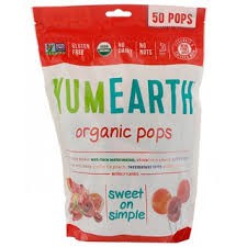 Kẹo mút hương hoa quả hữu cơ Yumearth - Gói 40 chiếc
