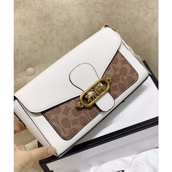 Túi C.O.A.CH nắp gập sz25cm kèm 2 dây đeo chéo
