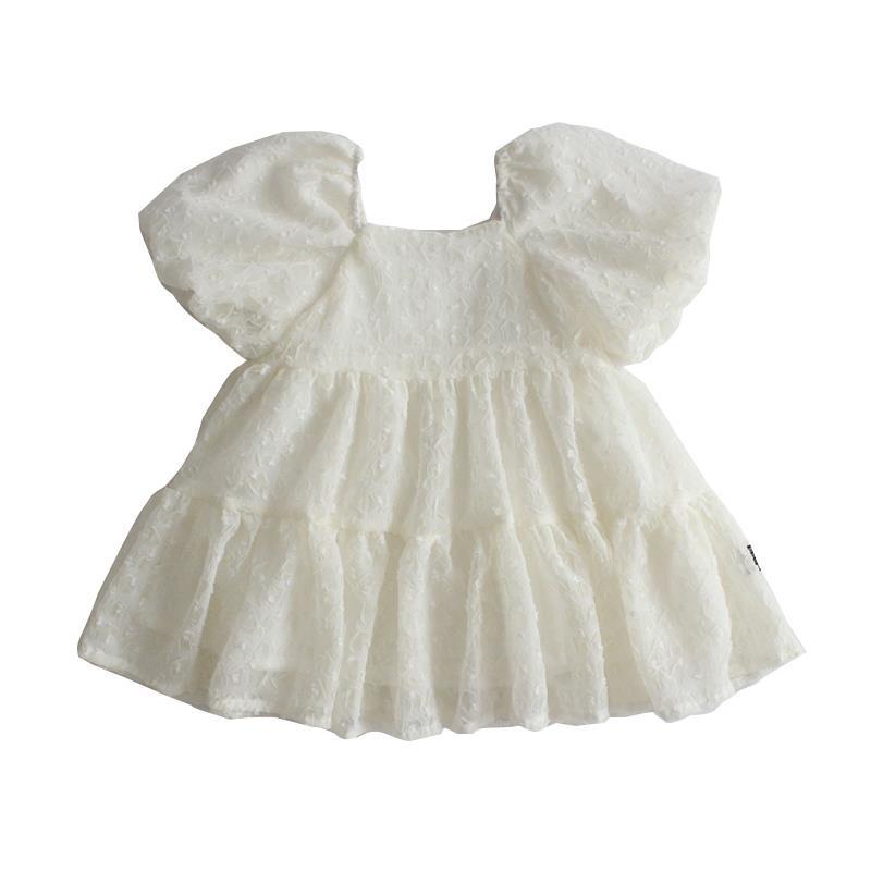 Đầm Công Chúa Vải Chiffon Tay Phồng Dễ Thương Thời Trang Mùa Hè Mới Cho Bé Gái