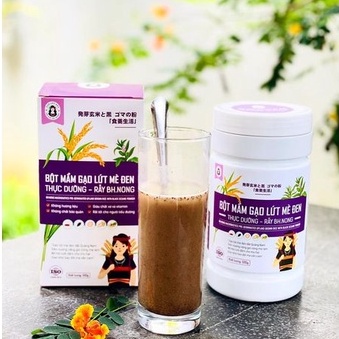 Bột Mầm Gạo Lứt Mè Đen Cô Gái Bhnong Giảm Cân, Bột Gạo Lứt Ngũ Cốc Thực Dưỡng Cao Cấp Không Đường 500gr