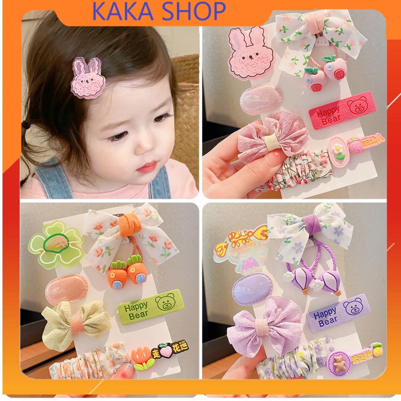 Set 9-10 kẹp tóc xinh xắn phong cách Hàn Quốc cho bé yêu