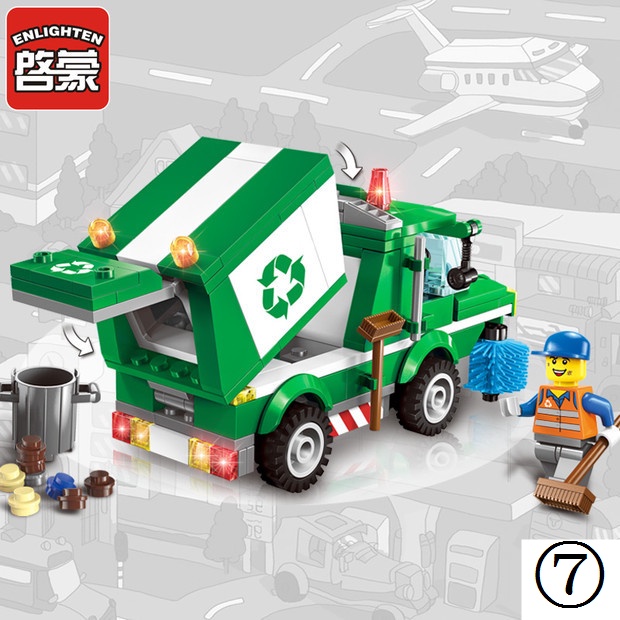 Bộ Đồ Chơi Lắp Ghép Lego Xe Tải Rác 1111 Dành Cho Bé Trai 6-8-10 Tuổi