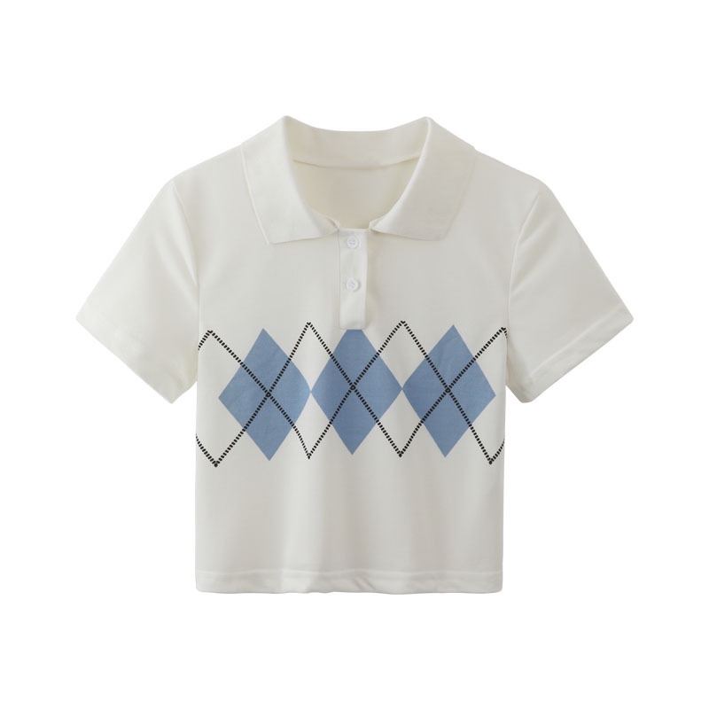 Áo polo IELGY dáng ôm ngắn thời trang cho nữ