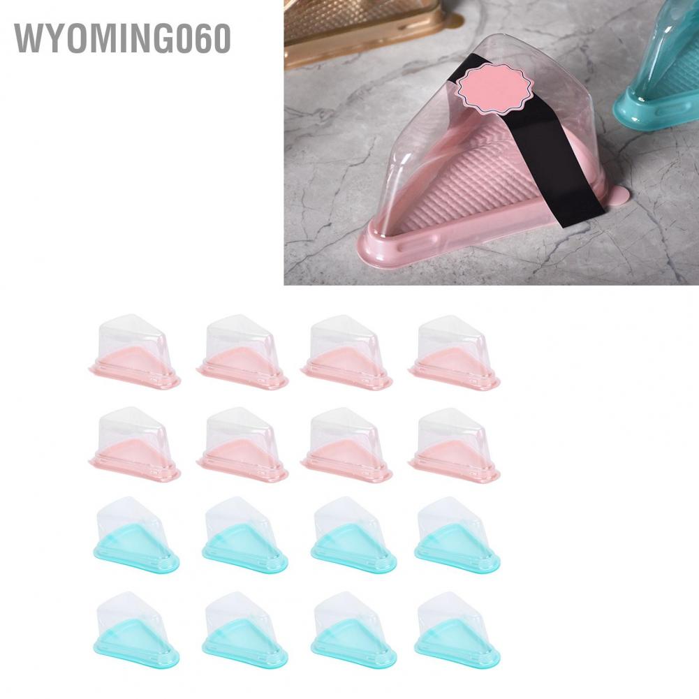 Wyoming060 100Pcs Triangular Cake Holder Box Transparent PET Food Cupcake Packaging Container