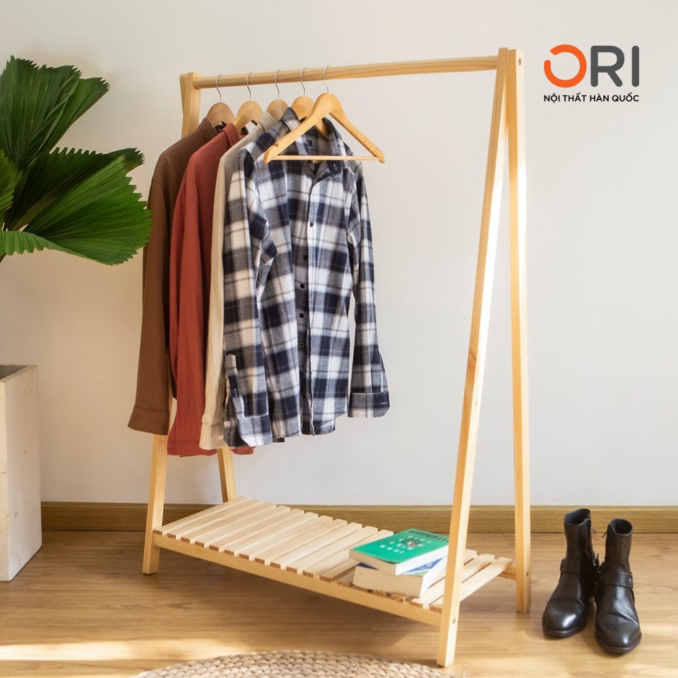 GIÁ TREO QUẦN ÁO HÀN QUỐC 1 TẦNG SIZE M - A HANGER 1F NATURAL