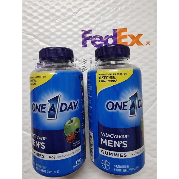 Kẹo dẻo one a day men's vitacravse dành cho nam 170 viên
