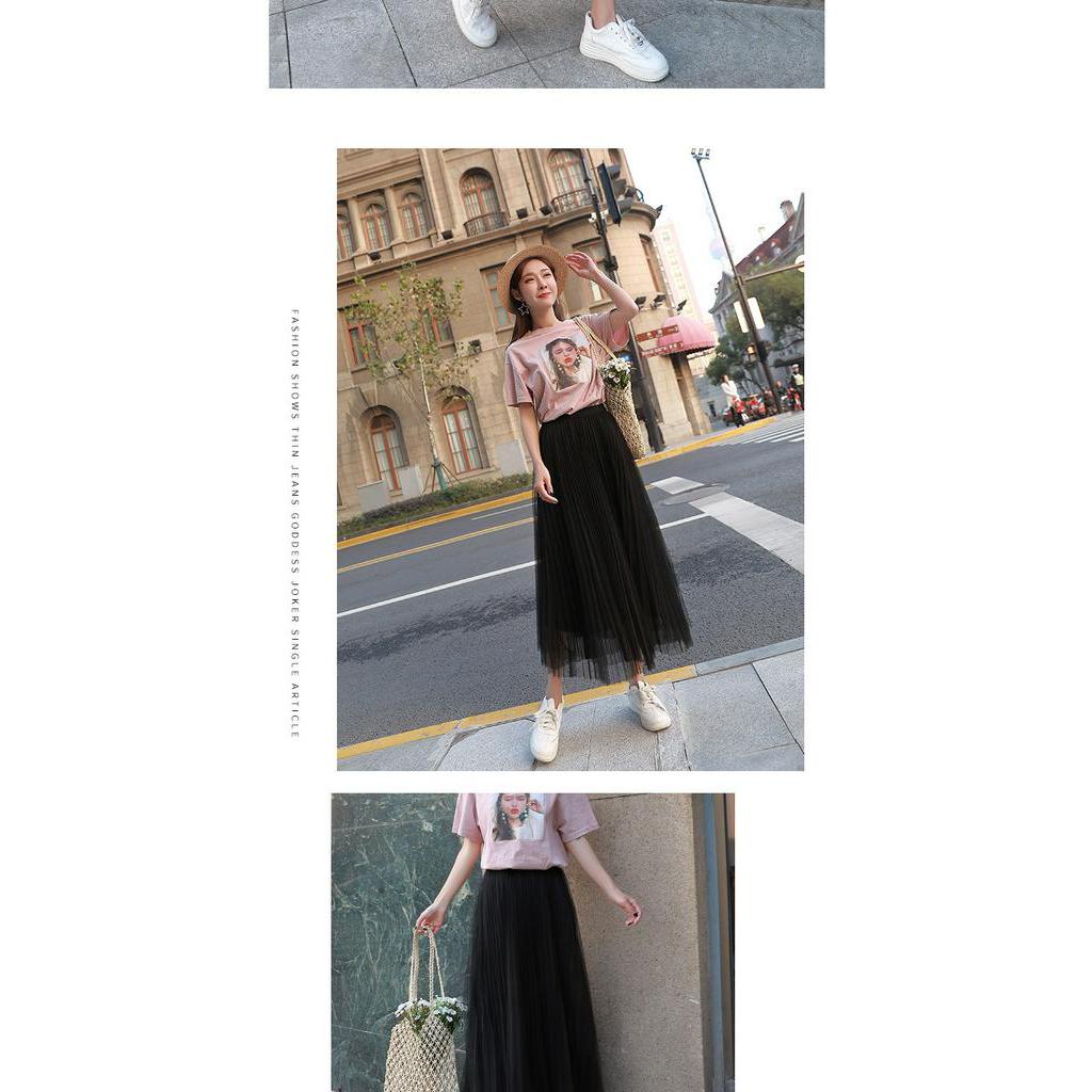 Chân Váy Lưới Chữ A Phong Cách Hàn Quốc Dành Cho Nữ