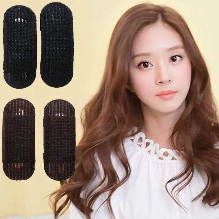 Bộ 2 kẹp độn phồng tóc mái màu đen