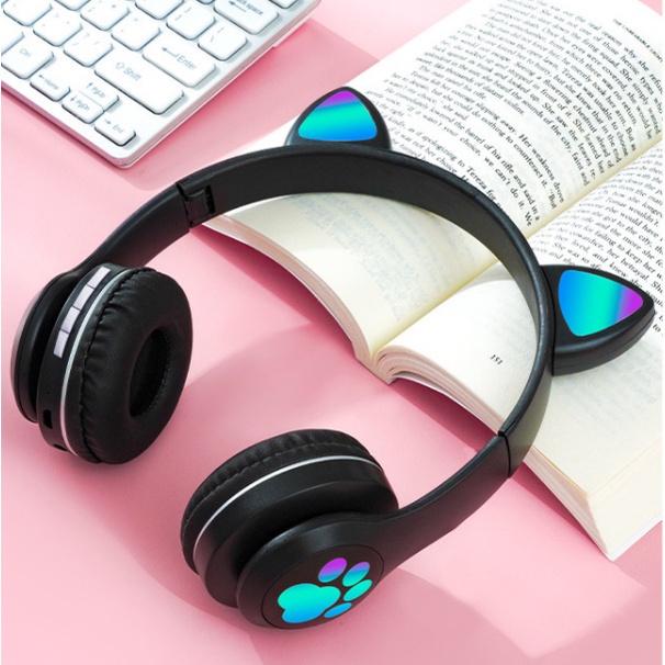 Tai Nghe Bluetooth Chụp Tai mèo STN 28 - Có Khe Cắm Thẻ Nhớ chân 3.5mm - Bass Treet Cực Đỉnh