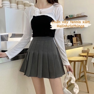 Chân váy tennis xếp ly màu xám, màu đen M859