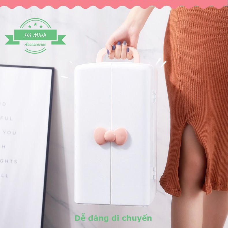 Hộp, Tủ Đựng Mỹ Phẩm Có Nắp Chống Bụi Cao Cấp HMP03