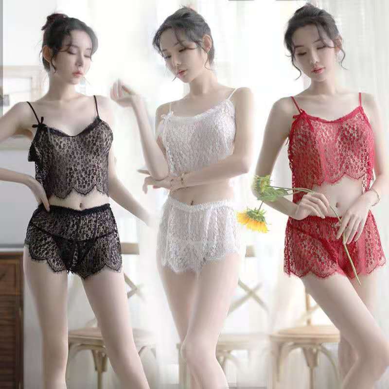 Đồ lót mới gợi cảm của phụ nữ Váy ren trong suốt Váy hai dây