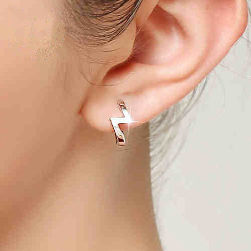 Khuyên tai S925 họa tiết tia chớp thời trang cho nữ