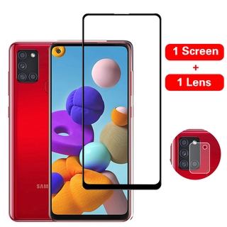 Ốp Điện Thoại + Kính Cường Lực 2 Trong 1 Cho Samsung Galaxy A72 A52 A42 A32 A71 A51 A31 A21S A11 A70 A50 A02S A10 A20 A30 A10S A20S A01