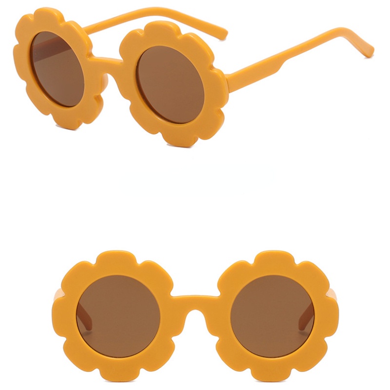 (KIQI-FASHION) COD Kính Mát Chống Tia UV400 Hình Hoa Hướng Dương Thời Trang Cho Bé Gái