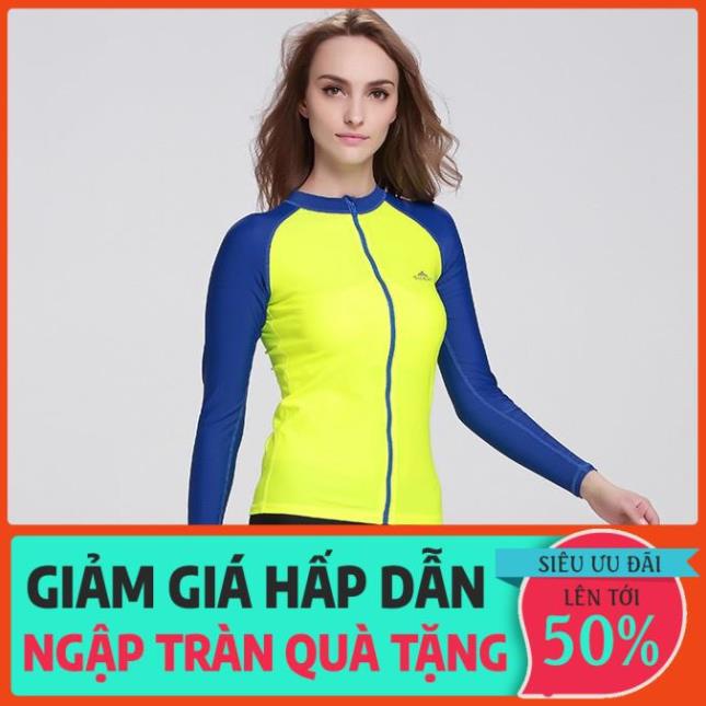 LẺ ÁO BƠI NỮ DÀI TAY KÉO KHÓA thun lạnh dày đẹp hàng SBART *