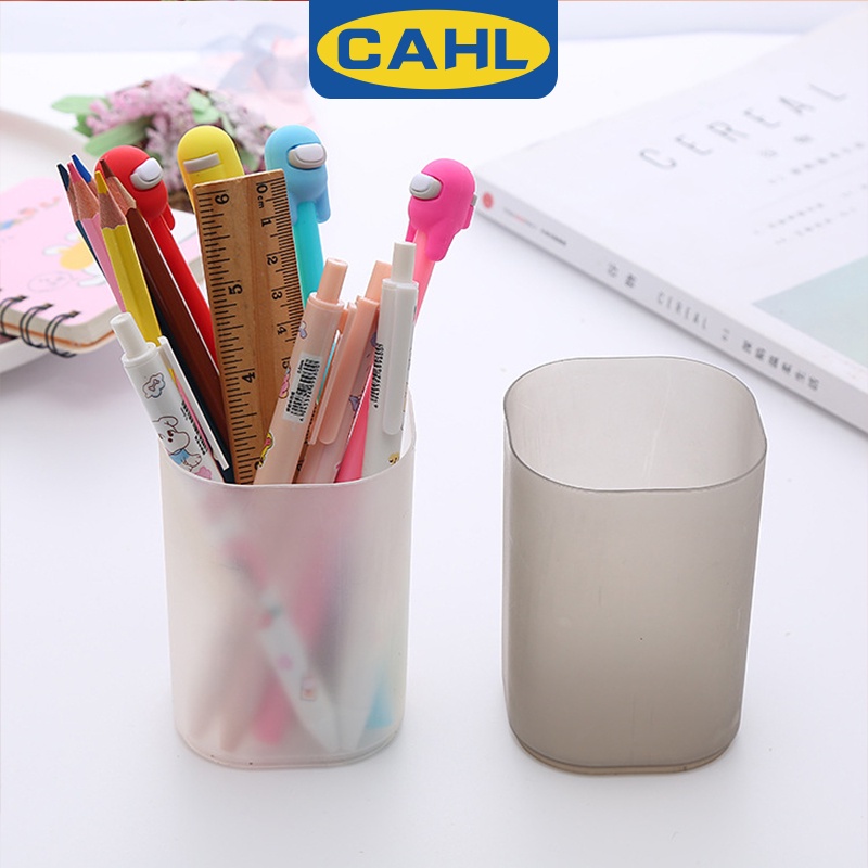 Giá Đỡ Bút/Đồ Trang Điểm/Bút Chì Để Bàn Màu Trắng Tiện Dụng Cho Trường Học/Văn Phòng