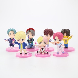 Set 7 mô hình nhân vật BT21 TinyTAN bằng PVC
