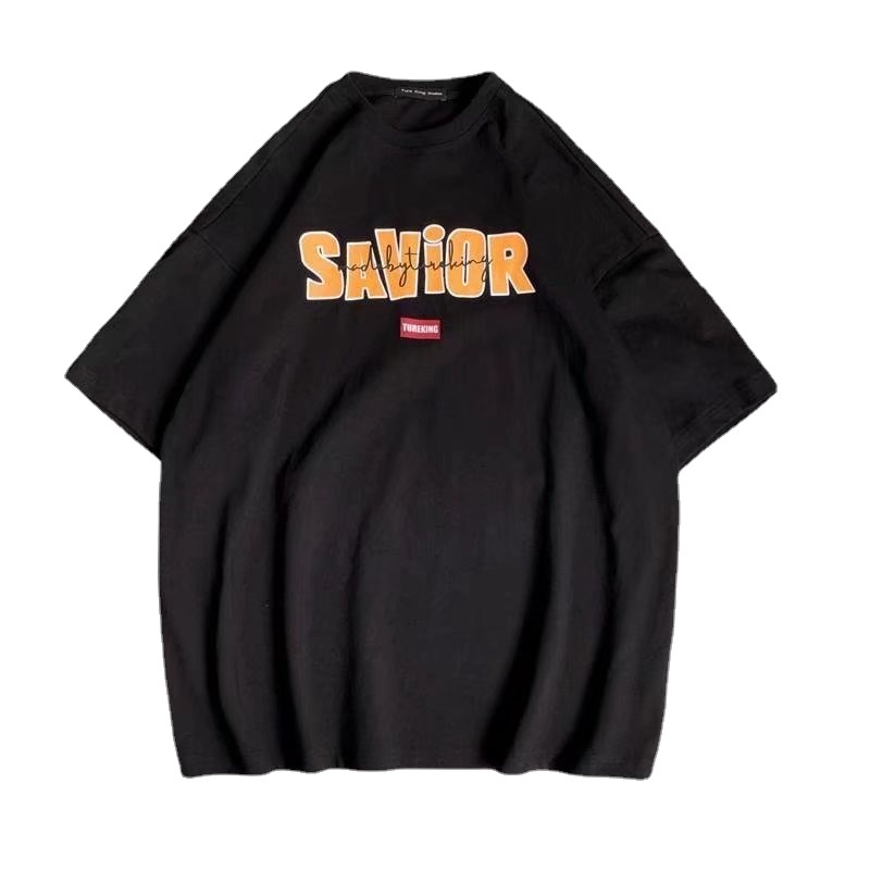 Áo Thun Tay Ngắn Dáng Rộng In Chữ Thời Trang Mùa Hè Phong Cách Hàn Quốc Cho Nam Size M-8XL