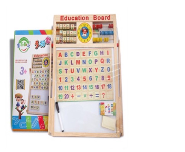 Bảng Từ 2 Mặt Education Board và Bộ chữ số cho Bé.