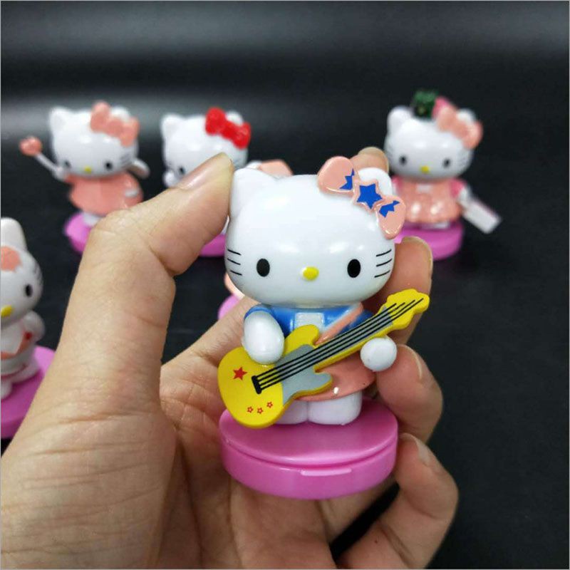 Set 8 Tượng Hello Kitty Mini Dễ Thương Dùng Để Trang Trí Bánh Kem