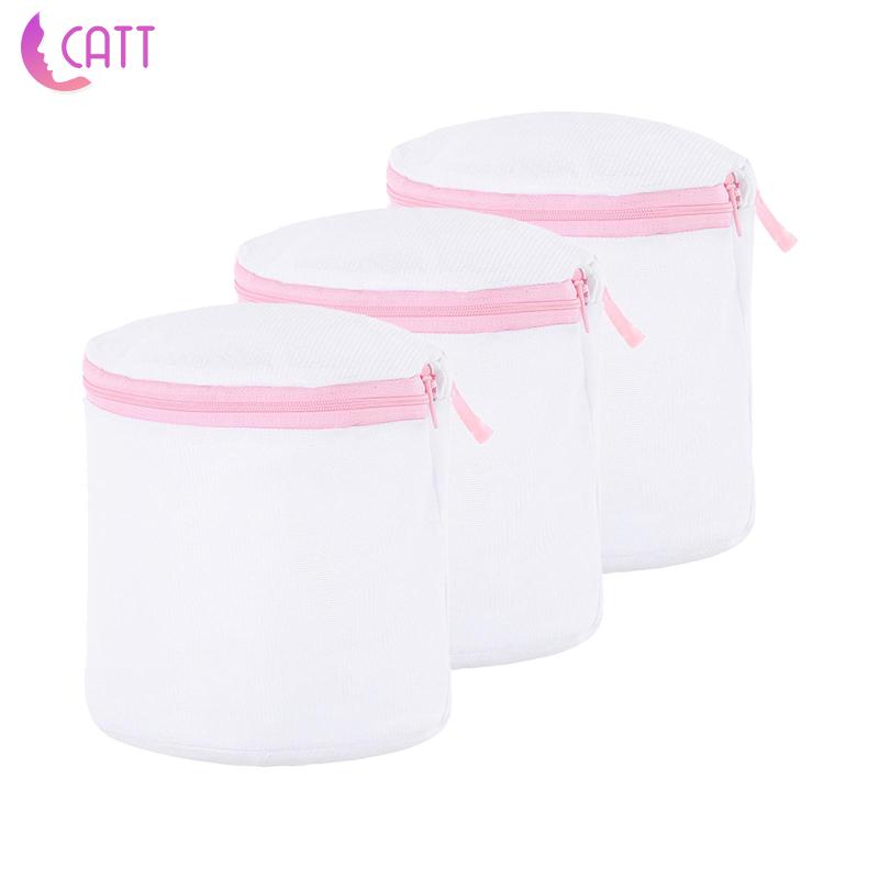 1 [Dadada1] 3 Túi Lưới Giặt Đồ Lót Bền Bỉ Có Khóa Kéo