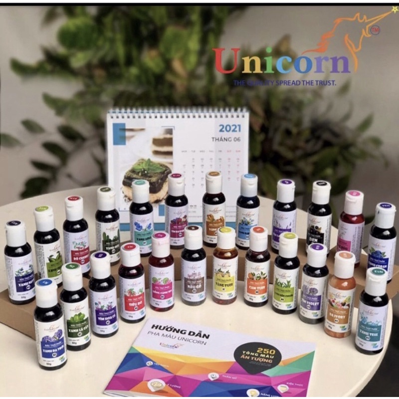 Màu unicorn trang trí bánh kem 60g