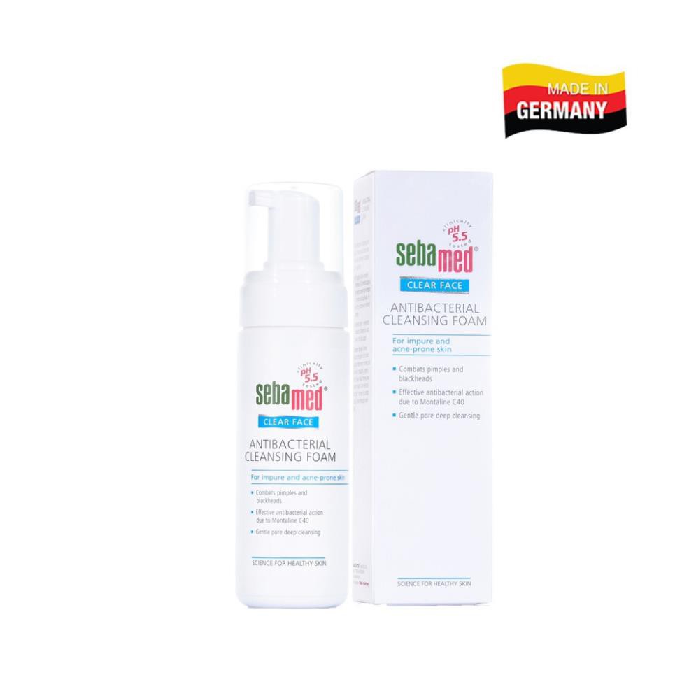 Sebamed Sữa Rửa Mặt Kháng Khuẩn Dành Cho Da Mụn  Antibacterial Cleansing Foam pH5.5 (150ml)