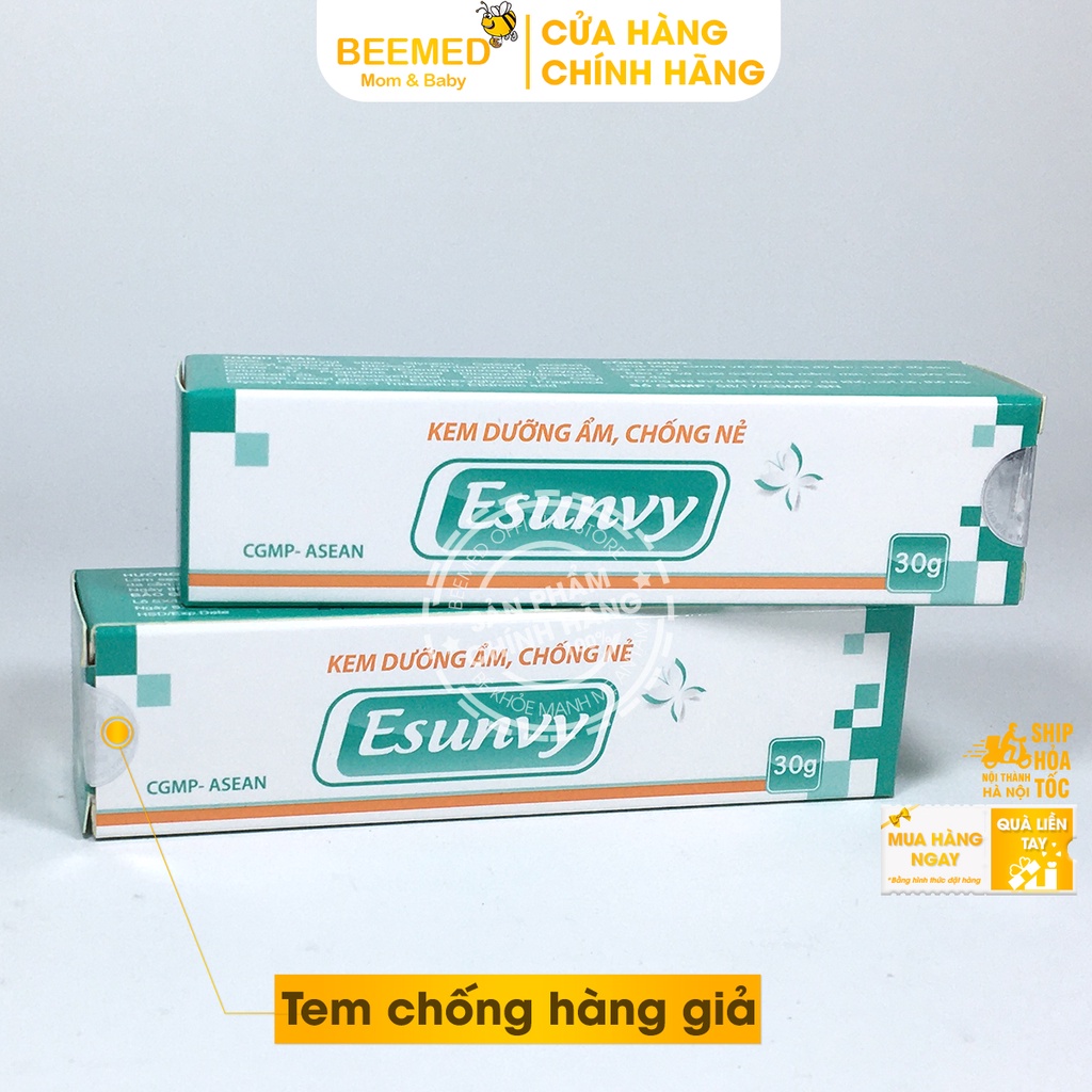 Kem dưỡng ẩm chống nẻ Esunvy - từ dầu hoa anh thảo - dưỡng da, ngăn ngừa khô da, làm đẹp da