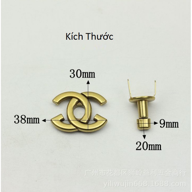 Khóa C Khóa Túi Xách Khóa Xoắn Lò Xo - phụ kiện làm đồ da handmade